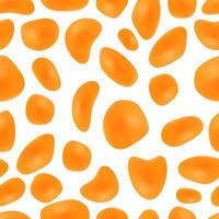 Abstract seamless pattern. Fabric print template with orange round shapes. Simple wallpaper design. vector