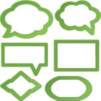 Flat green design colorful speech bubbles graphic vector