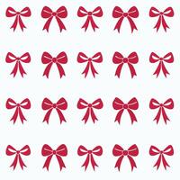 Decorative bow icon art template red color. vector