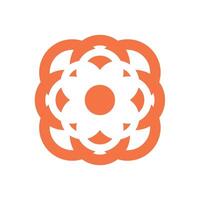 Orange Abstract Decorative Flower Logo Template vector