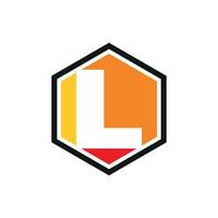 Hexagonal Shape Letter L Initial Logo Template illustration Design vector
