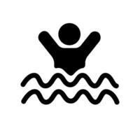 drowning child cartoon concept vector