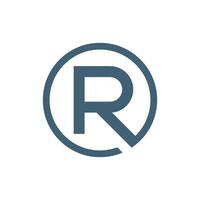 Circle R Letter Logo Template Illustration Design. EPS 10. vector