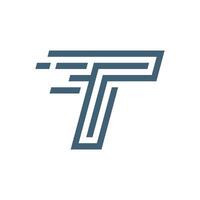 Fast Pixel Letter T Logo Template Illustration Design. EPS 10. vector