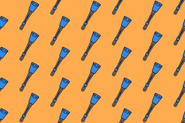 climbing trapezoid stopper colorful seamless pattern on orange background set. doodle carved chock equipment illustration pattern background. chock nut background for climbing sport club merchandise
