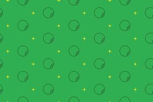 golf ball with star outline seamless pattern on green background set. doodle golf ball with burst illustration pattern background. golf ball with light background for packaging and merchandise vector