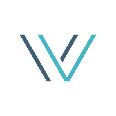 Two Color Lines Letter V Logo Template Illustration Design. EPS 10.