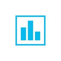 Blue Square Stock Exchange Finance Icon Logo Template Illustration Design. EPS 10. vector