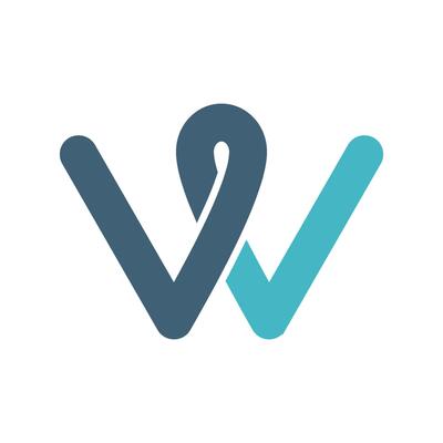 Two Color Rope Letter W Logo Template Illustration Design. EPS 10.