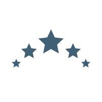 Five Blue Star Logo Template Illustration Design. EPS 10. vector