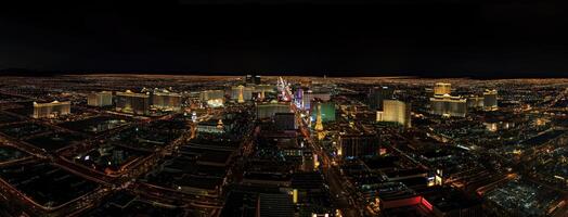 The view from the top of the las strip at night photo