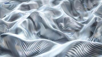 A close up of a fabric with wavy lines photo