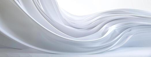 Abstract white background with waves photo