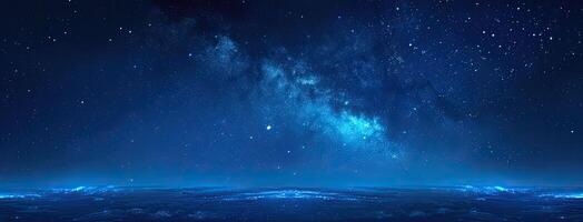 A blue sky with stars and water photo