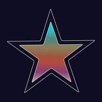 A shiny star on an isolated background Icon Illustration vector