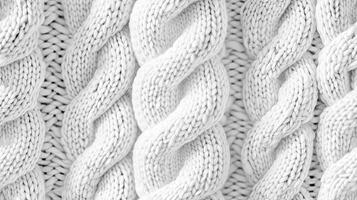A close up of a white knitted sweater photo