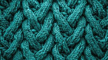 A close up of a green knitted fabric photo