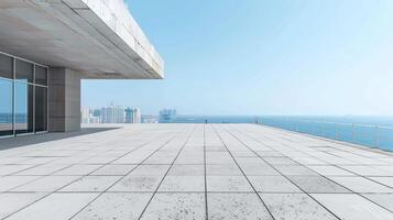 A view of the ocean from a balcony photo