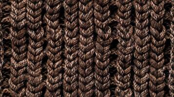 A brown knitted fabric texture photo