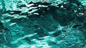 A blue and green abstract background with waves photo