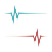 Set W Letter ECG Pulse Logo Template Illustration Design. EPS 10. vector