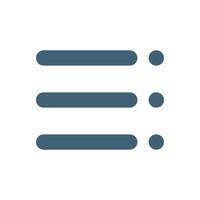 Line Dot Menu Button Icon Logo Template. EPS 10. vector