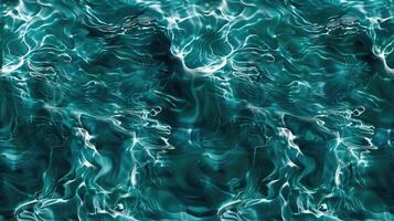 A blue and white abstract pattern of waves photo