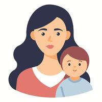 Crisp graphic capturing a mother's loving embrace on Happy Mother's Day vector