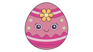 Minimalist Flat Easter Egg. Simple Spring Design Decoration art cute icon happy clean vector