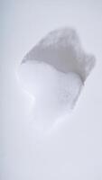 Top view of fluffy soap foam isolated on white background photo