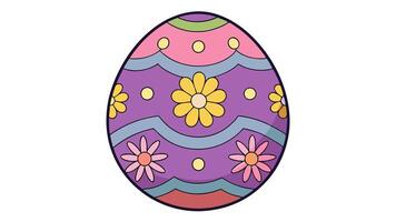 Modern Flat Easter Egg Illustration. Clean and Minimalist Design icon cute shape happy spring vector