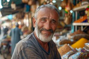 A man with a beard smiles at the camera photo