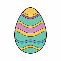 Modern Minimalist Easter Egg. Flat Design Illustration icon cute card happy spring pastel vector