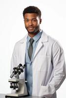 A man in a lab coat photo
