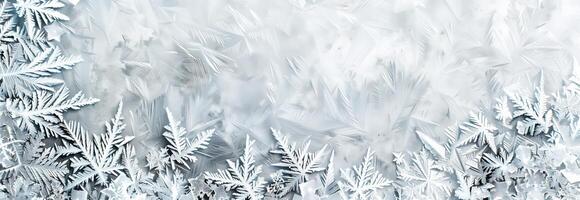 Frosty background with snowflakes photo