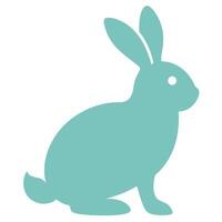 Minimalist Bunny Silhouette. Soft, Clean and Elegant illustration art cute flat icon vector