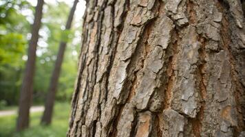 Tree bark texture close-up in forest for nature enthusiasts and designers photo