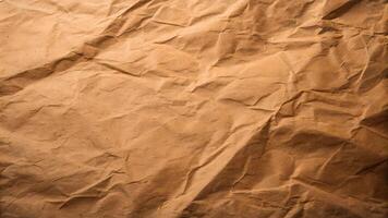Brown Crumpled Paper Texture High-Quality Background for Designers and Creatives Looking for Unique Visual Elements photo