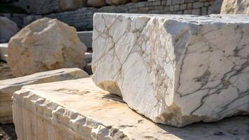 Ancient Marble Blocks Detailed Texture for Historical Sites Designers and Architects Exploring Ancient Ruins photo