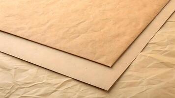 Brown Paper Sheets Crumpled Texture for Crafting Projects and Designers Seeking Rustic Backgrounds photo