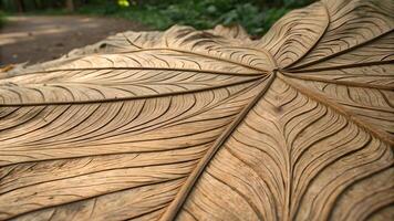 Large leaf detailed texture in natural setting for nature enthusiasts and photographers photo