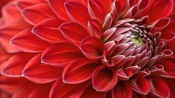 Vibrant Red Dahlia Close-Up Photography for Nature Lovers and Floral Designers, Stunning Petals in Full Bloom, Perfect for Garden Enthusiasts and Botanical Artists photo