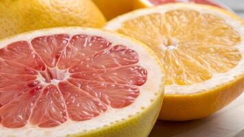 Juicy Grapefruit Slices Vibrant Colors Healthy Snack Food Photographers and Bloggers photo