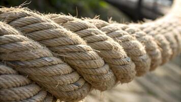 Rope Knot Close-Up Detailed Texture for Nautical Enthusiasts and Designers Seeking High-Quality Maritime Imagery to Enhance Their Projects with Authenticity and Visual Appeal photo