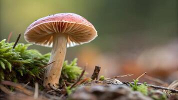 Mushroom in Forest Close-Up Nature Photography for Nature Enthusiasts and Botanical Researchers photo
