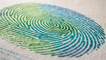 Fingerprint Artistic Design on White Background for Security Professionals and Creative Projects photo