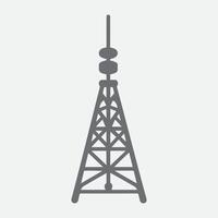 a radio tower icon on a white background vector