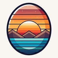Modern Minimalist Easter Egg. Flat Design Illustration icon cute happy clean spring simple vector