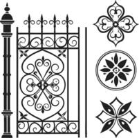 Set Of Scrollwork Vintage design vector