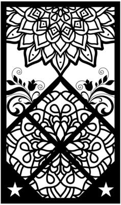 Decorative panel laser cut